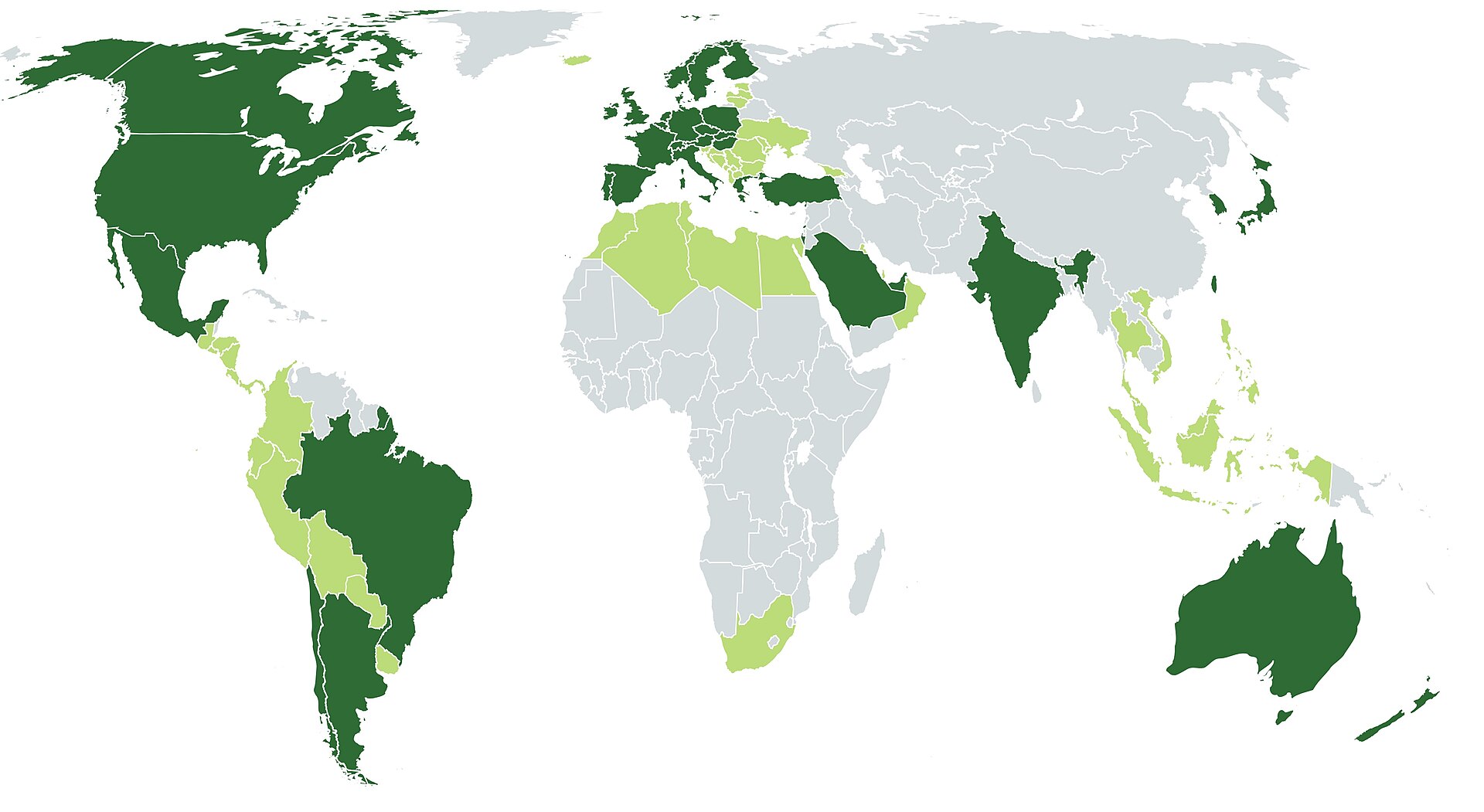 Xbox Game Pass availability by countryMap key:  Console and PC  Only PC